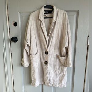 Zara Beige Blazer with Pockets
